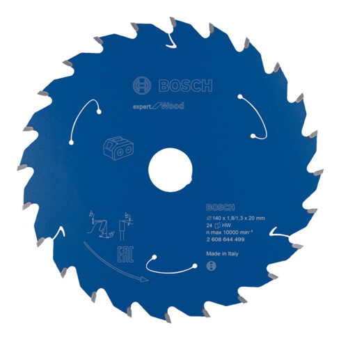 Bosch Kreissägeblatt Expert for Wood für Akkusägen 140 x 1,8/1,3 x 20 24 Zähne