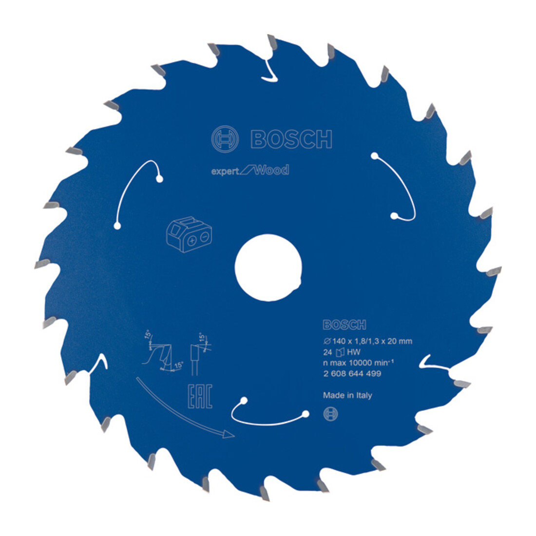Bosch Kreissägeblatt Expert for Wood für Akkusägen 140 x 1,8/1,3 x 20 24 Zähne