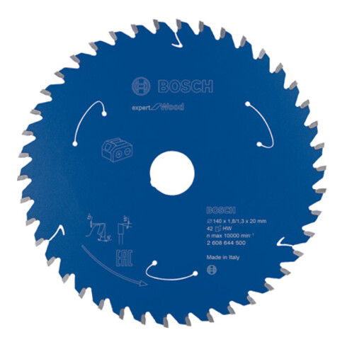 Bosch Kreissägeblatt Expert for Wood für Akkusägen 140 x 1,8/1,3 x 20 42 Zähne