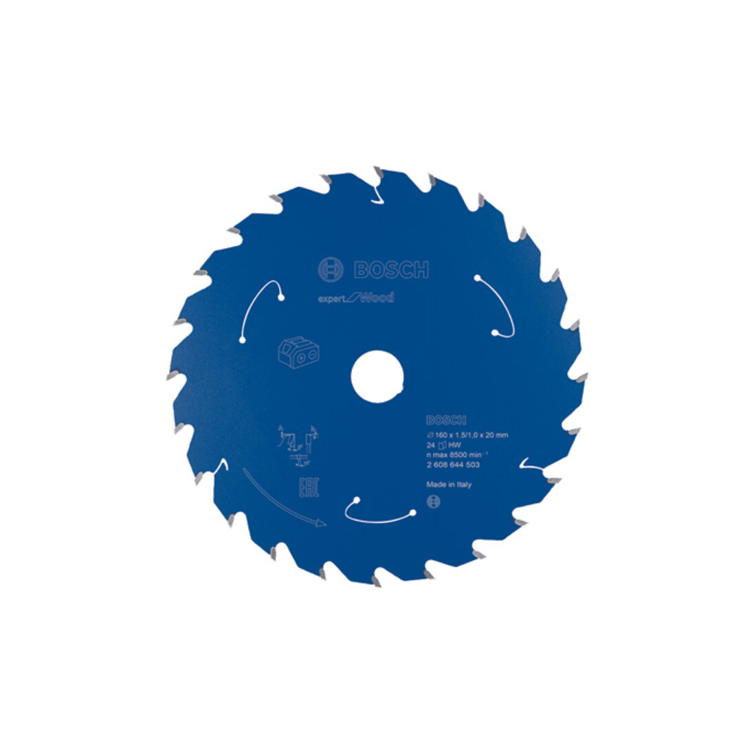Bosch Kreissägeblatt Expert for Wood für Akkusägen 160 x 1,5/1 x 20 24 Zähne