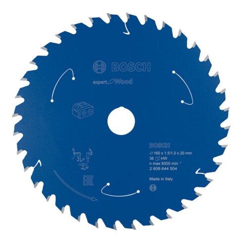 Bosch Kreissägeblatt Expert for Wood für Akkusägen 160 x 1,5/1 x 20 36 Zähne