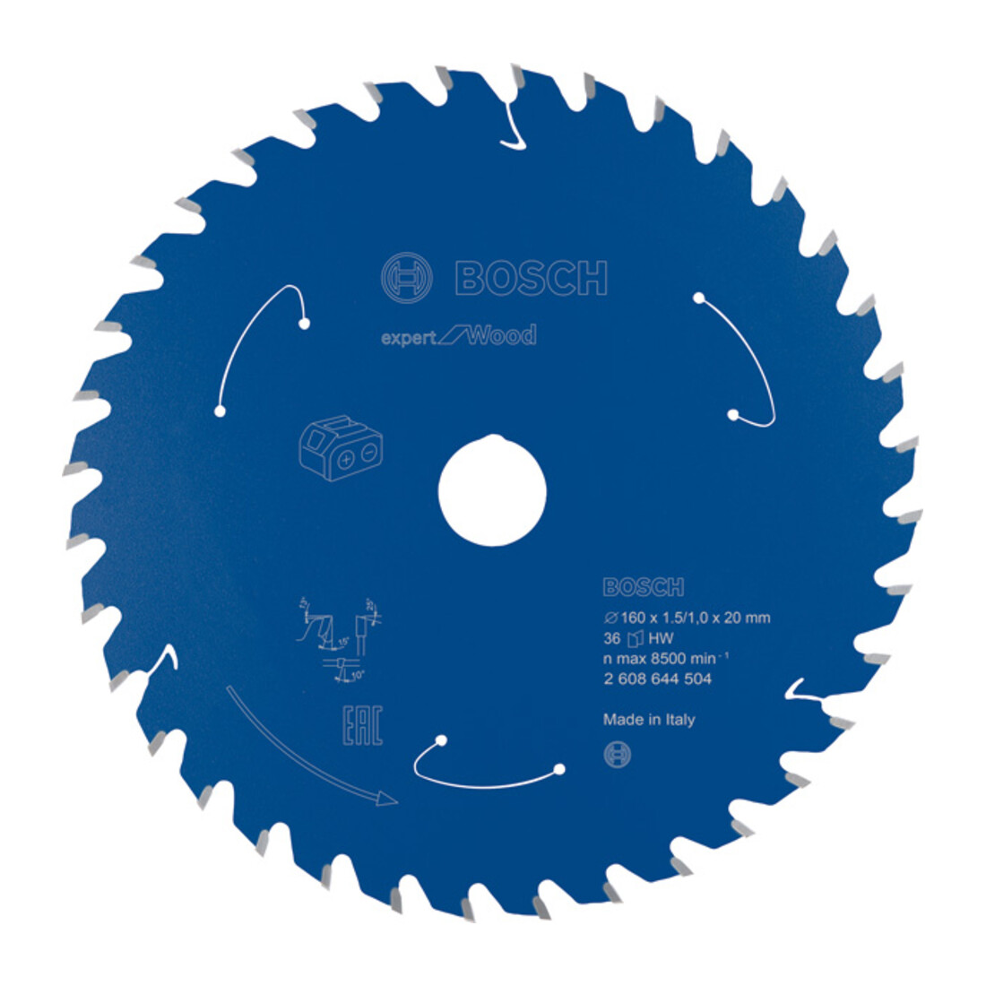 Bosch Kreissägeblatt Expert for Wood für Akkusägen 160 x 1,5/1 x 20 36 Zähne