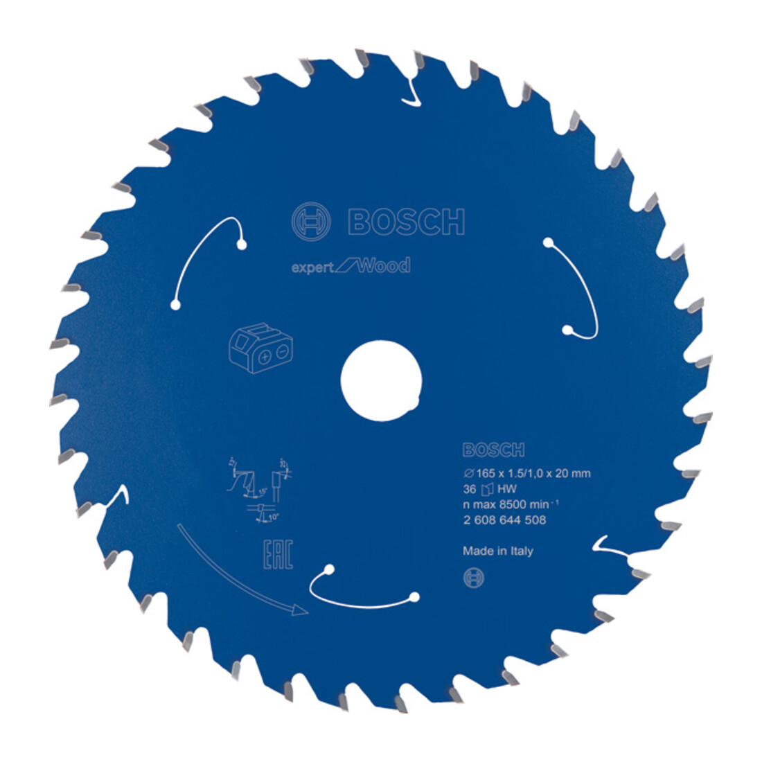Bosch Kreissägeblatt Expert for Wood für Akkusägen 165 x 1,5/1 x 20 36 Zähne