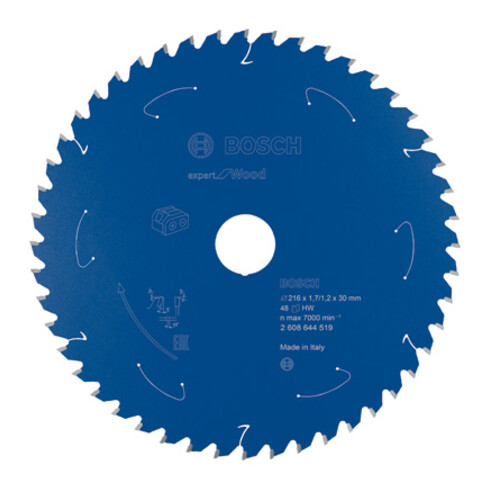 Bosch Kreissägeblatt Expert for Wood für Akkusägen 216 x 1,7/1,2 x 30 48 Zähne