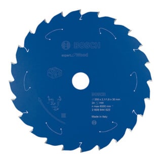 Bosch Kreissägeblatt Expert for Wood für Akkusägen 250 x 2,1/1,6 x 30 24 Zähne