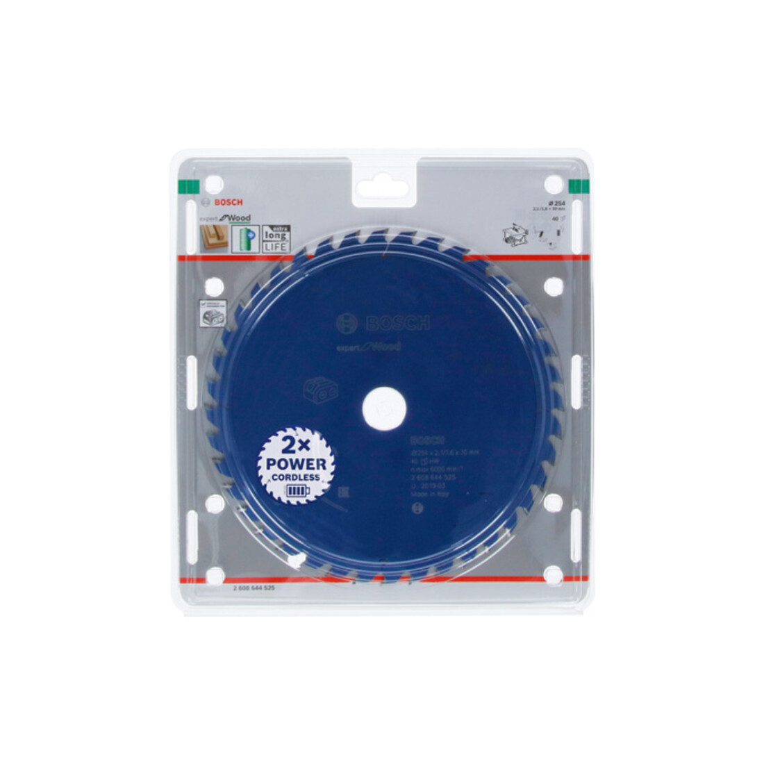 Bosch Kreissägeblatt Expert for Wood für Akkusägen 254 x 2,1/1,6 x 30 40 Zähne
