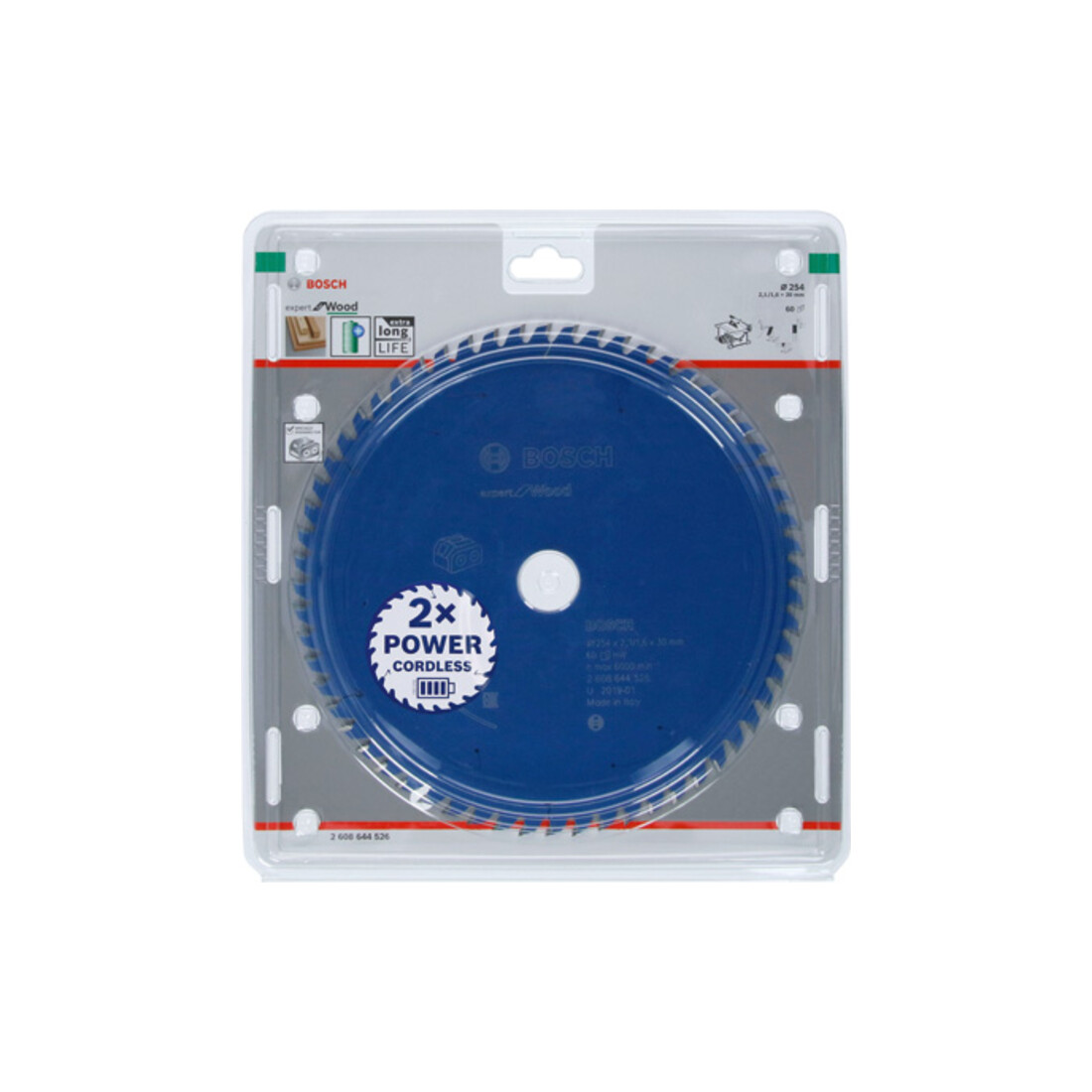 Bosch Kreissägeblatt Expert for Wood für Akkusägen 254 x 2,1/1,6 x 30 60 Zähne