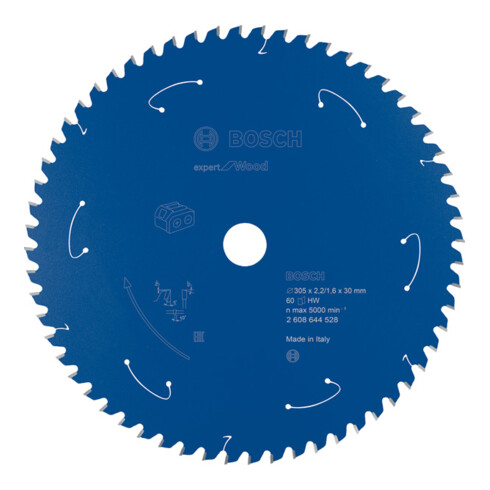 Bosch Kreissägeblatt Expert for Wood für Akkusägen 305 x 2,2/1,6 x 30 60 Zähne
