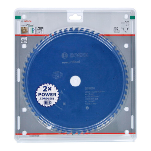 Bosch Kreissägeblatt Expert for Wood für Akkusägen 305 x 2,2/1,6 x 30 60 Zähne