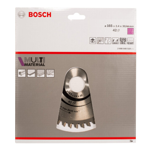 Bosch Kreissägeblatt Multi Material 165 x 30 x 2,4 mm 42