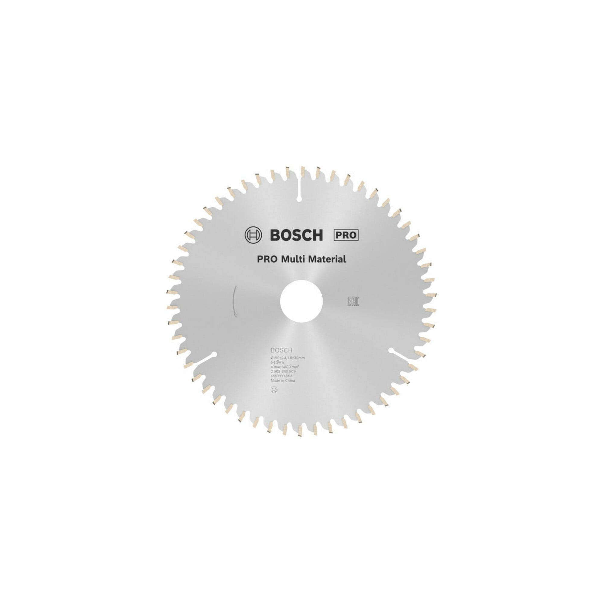 BOSCH Kreissägeblatt Multi Material 190 x 30 x 2,4 mm 54