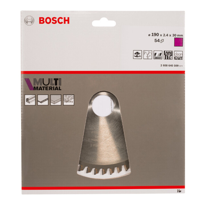Bosch Kreissägeblatt Multi Material 190 x 30 x 2,4 mm 54