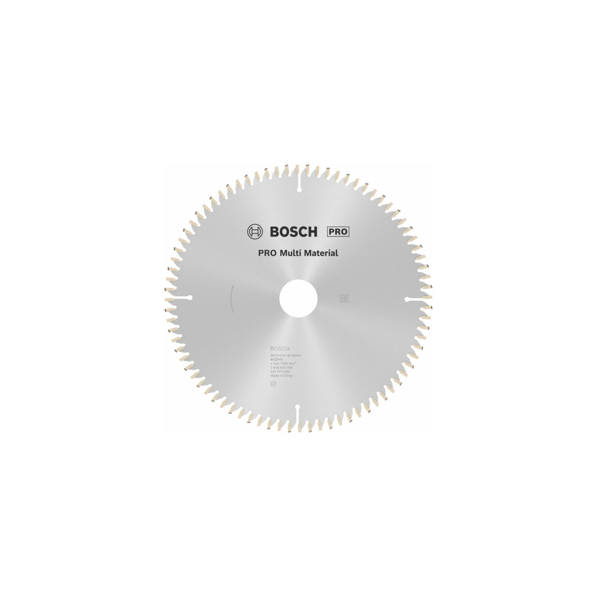 BOSCH Kreissägeblatt Multi Material 210 x 30 x 2,5 mm 80