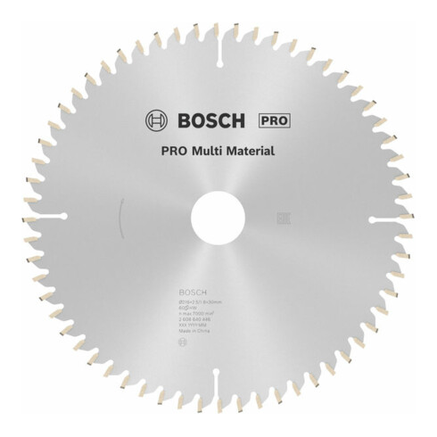Bosch Kreissägeblatt Multi Material 216 x 30 x 2,5 mm 60