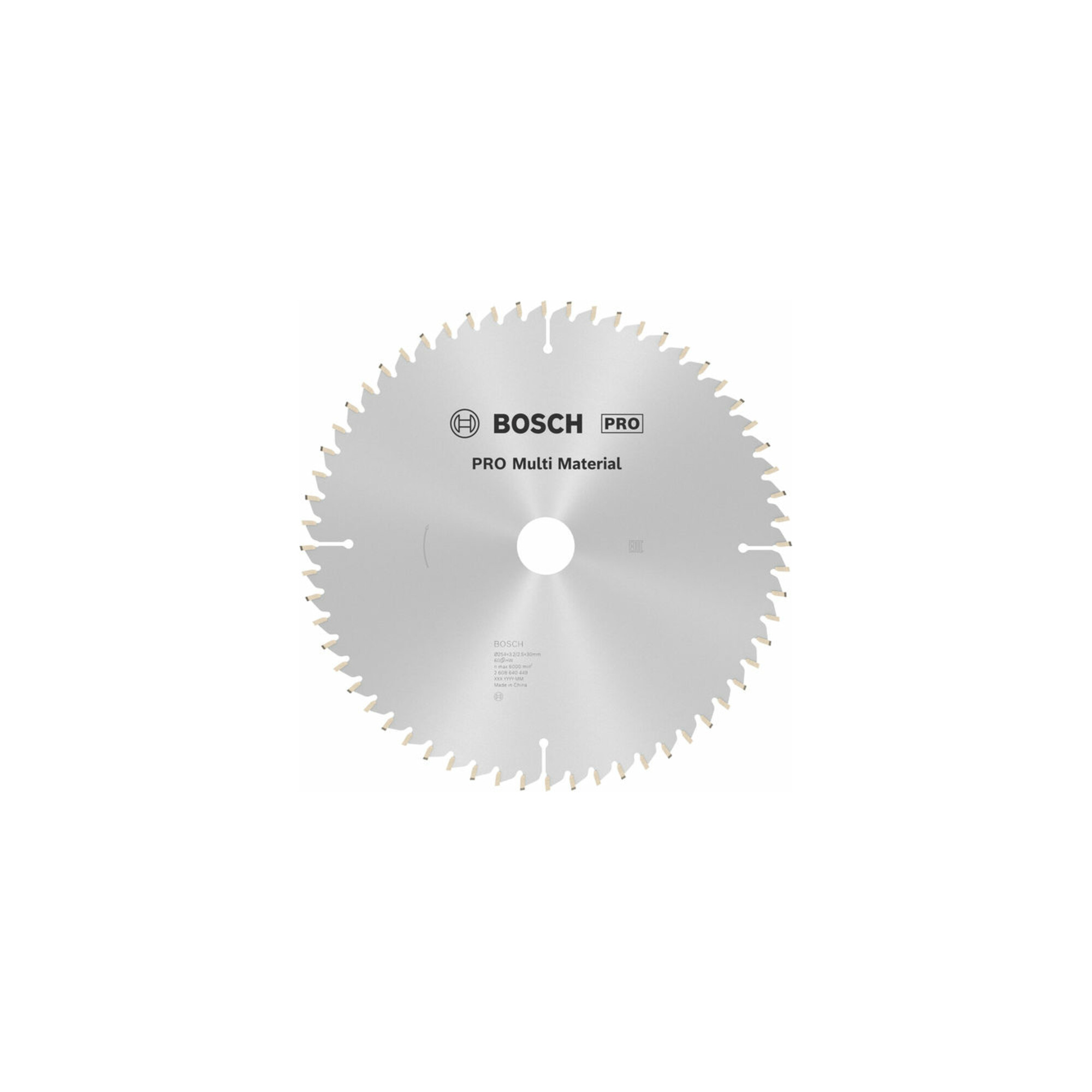 BOSCH Kreissägeblatt Multi Material 254 x 30 x 3,2 mm 60