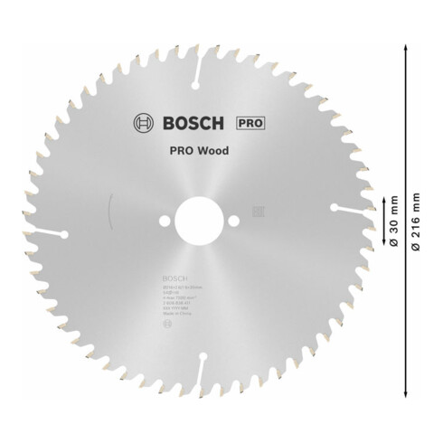 Bosch Kreissägeblatt Optiline Wood 216 x 30 x 2,6/1,6 54