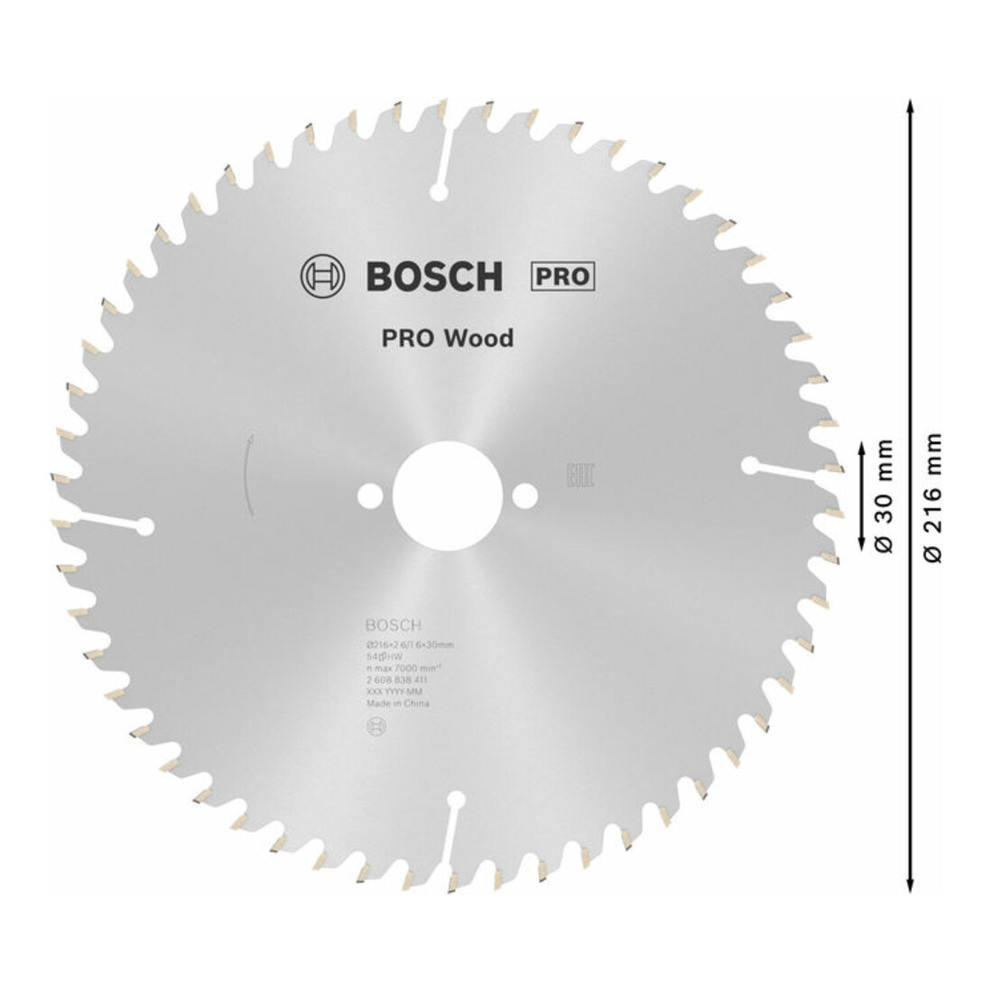 Bosch Kreissägeblatt Optiline Wood 216 x 30 x 2,6/1,6 54
