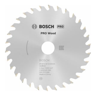 Bosch Kreissägeblatt Optiline Wood für Handkreissägen 130 x 20/16 x 2,4 mm 30