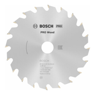 Bosch Kreissägeblatt Optiline Wood für Handkreissägen 140 x 20/12,7 x 2,4 mm 20