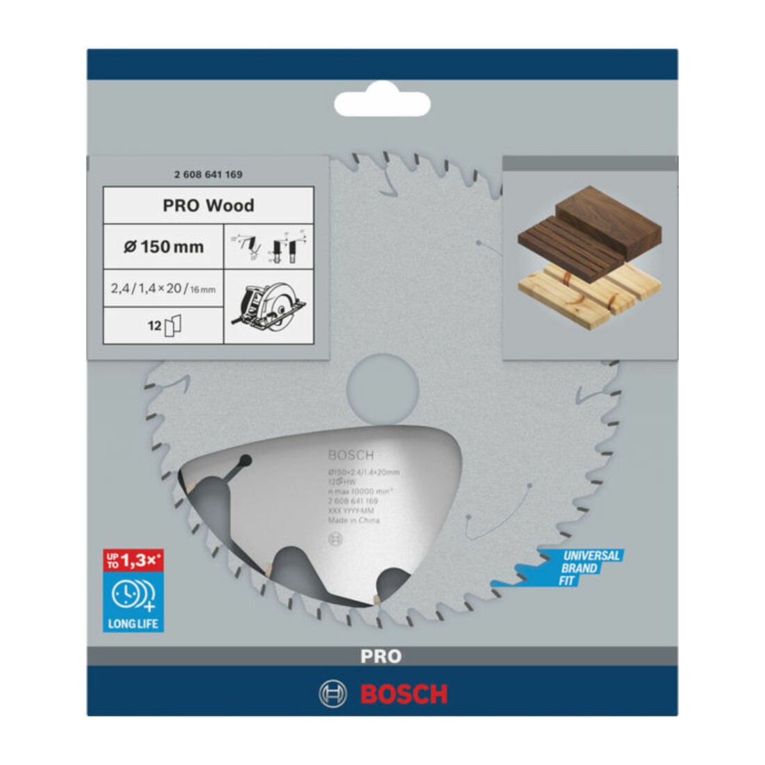 Bosch Kreissägeblatt Optiline Wood für Handkreissägen 150 x 20/16 x 2,4 mm 12