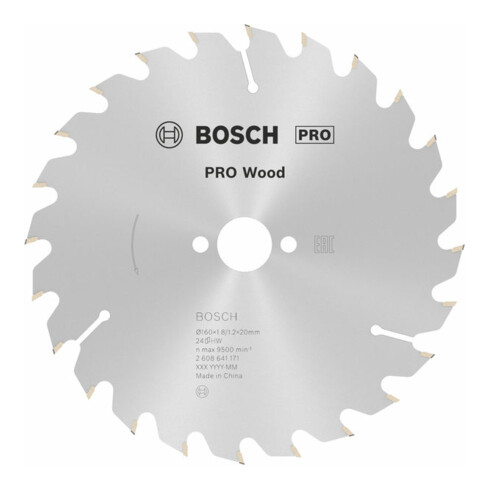 Bosch Kreissägeblatt Optiline Wood für Handkreissägen 160 x 20/16 x 1,8 mm 24