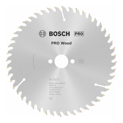 Bosch Kreissägeblatt Optiline Wood für Handkreissägen 160 x 20/16 x 1,8 mm 48