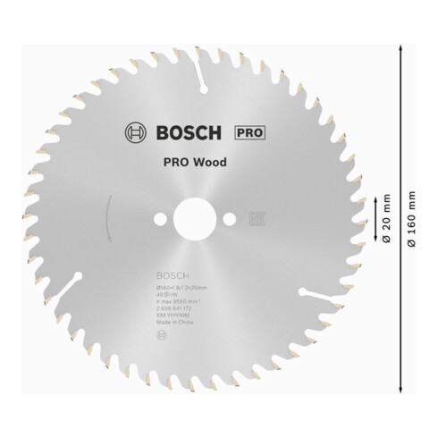 Bosch Kreissägeblatt Optiline Wood für Handkreissägen 160 x 20/16 x 1,8 mm 48