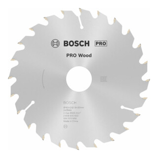 Bosch Kreissägeblatt Optiline Wood für Handkreissägen 165 x 30 x 2,6 mm 24