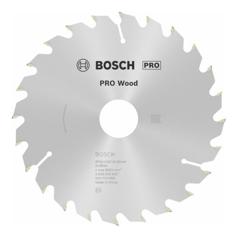 Bosch Kreissägeblatt Optiline Wood für Handkreissägen 165 x 30 x 2,6 mm 24