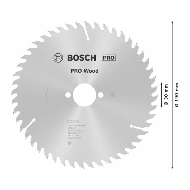 Bosch Kreissägeblatt Optiline Wood für Handkreissägen 190 x 30 x 2,6 mm 48