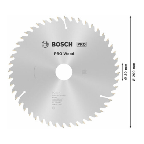 Bosch Kreissägeblatt Optiline Wood für Handkreissägen 200 x 30 x 2,8 mm 48