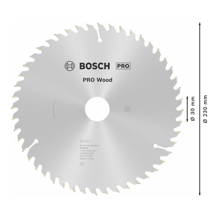 Bosch Kreissägeblatt Optiline Wood für Handkreissägen 210 x 30 x 2,8 mm 48