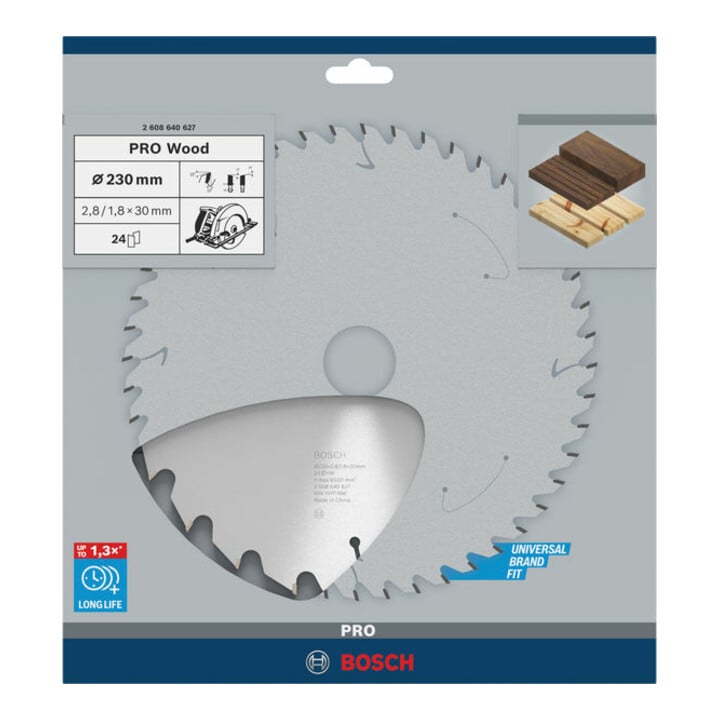 Bosch Kreissägeblatt Optiline Wood für Handkreissägen 230 x 30 x 2,8 mm 24