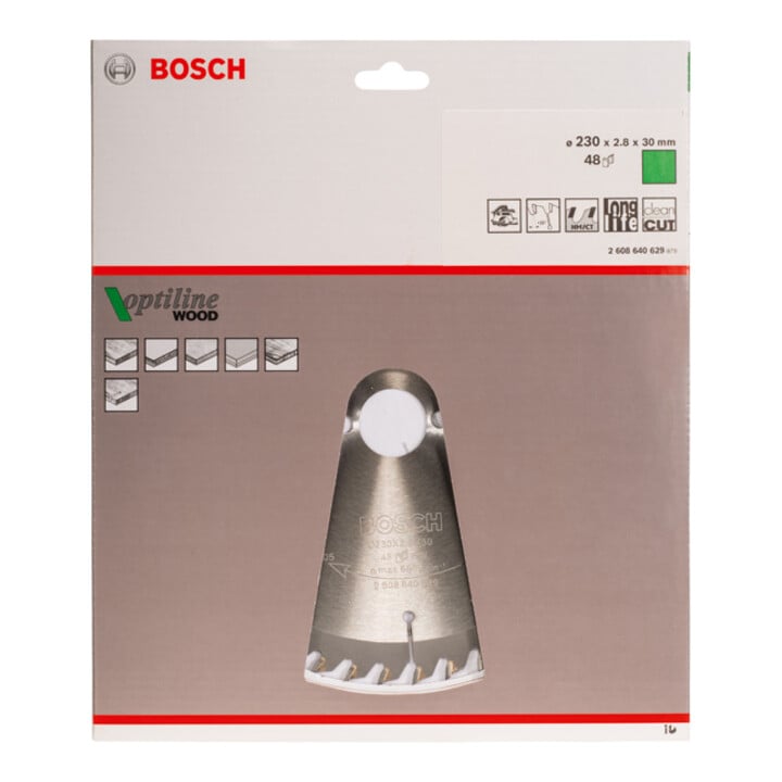 Bosch Kreissägeblatt Optiline Wood für Handkreissägen 230 x 30 x 2,8 mm 48