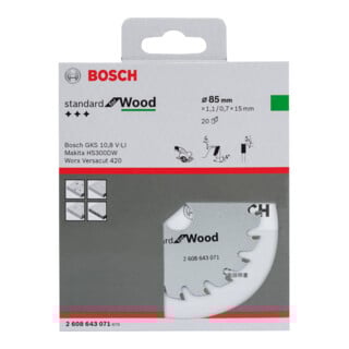 Bosch Kreissägeblatt Optiline Wood, 216 x 30 x 2,6/1,6