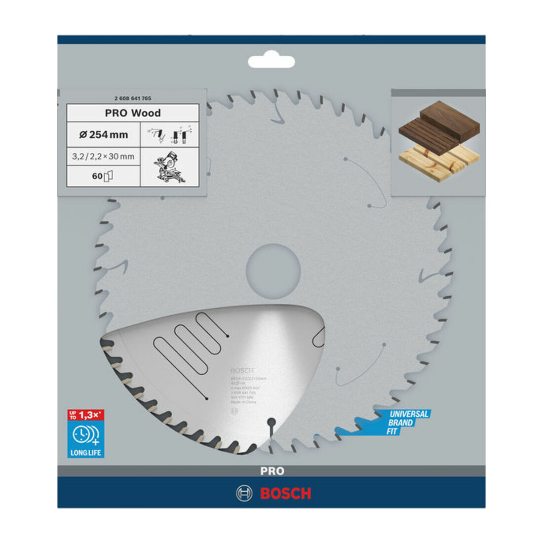 Bosch Kreissägeblatt Optiline Wood für Kapp- und Gehrungssägen 254 x 30 x 3,2 mm 60