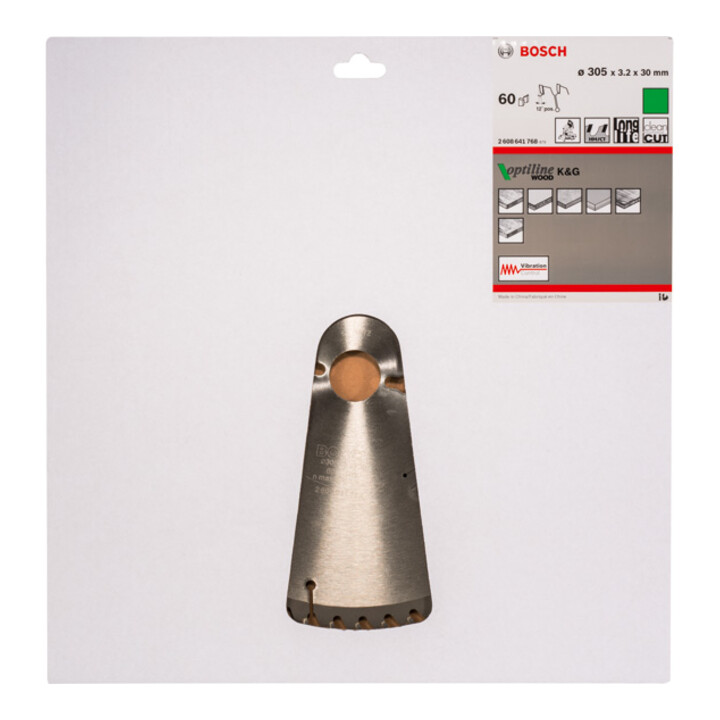 Bosch Kreissägeblatt Optiline Wood für Kapp- und Gehrungssägen 305 x 30 x 3,2 mm 60
