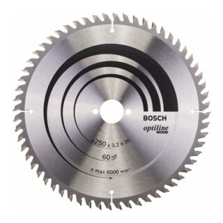 Bosch Kreissägeblatt Standard Holz Für Tischkreissäge 30 mm