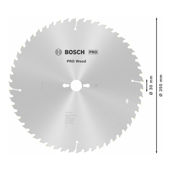 Bosch Kreissägeblatt Optiline Wood für Tischkreissägen 350 x 30 x 3,5 mm 54