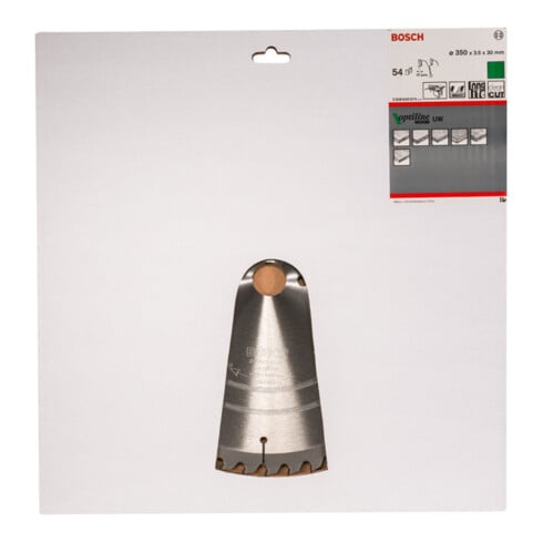 Bosch Kreissägeblatt Optiline Wood für Tischkreissägen 350 x 30 x 3,5 mm 54