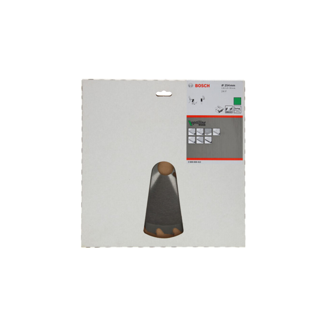 Bosch Kreissägeblatt Optiline Wood Kreissägeblatt 254 x 2,6/1,6 x 30, 24 Zähne