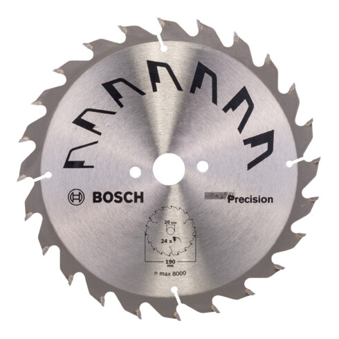 Bosch Kreissägeblatt PRECISION D= 190 mm, Bohrung= 20 mm, Z= 24
