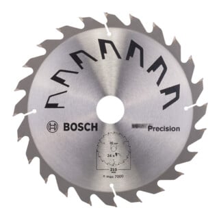 Bosch Kreissägeblatt PRECISION D= 210 mm, Bohrung= 30 mm, Z= 24
