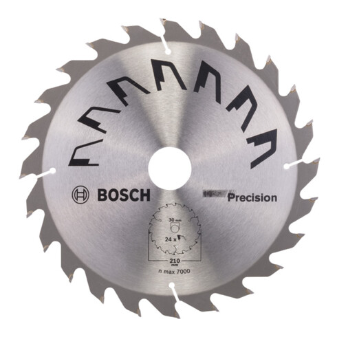 Bosch Kreissägeblatt PRECISION D= 210 mm, Bohrung= 30 mm, Z= 24
