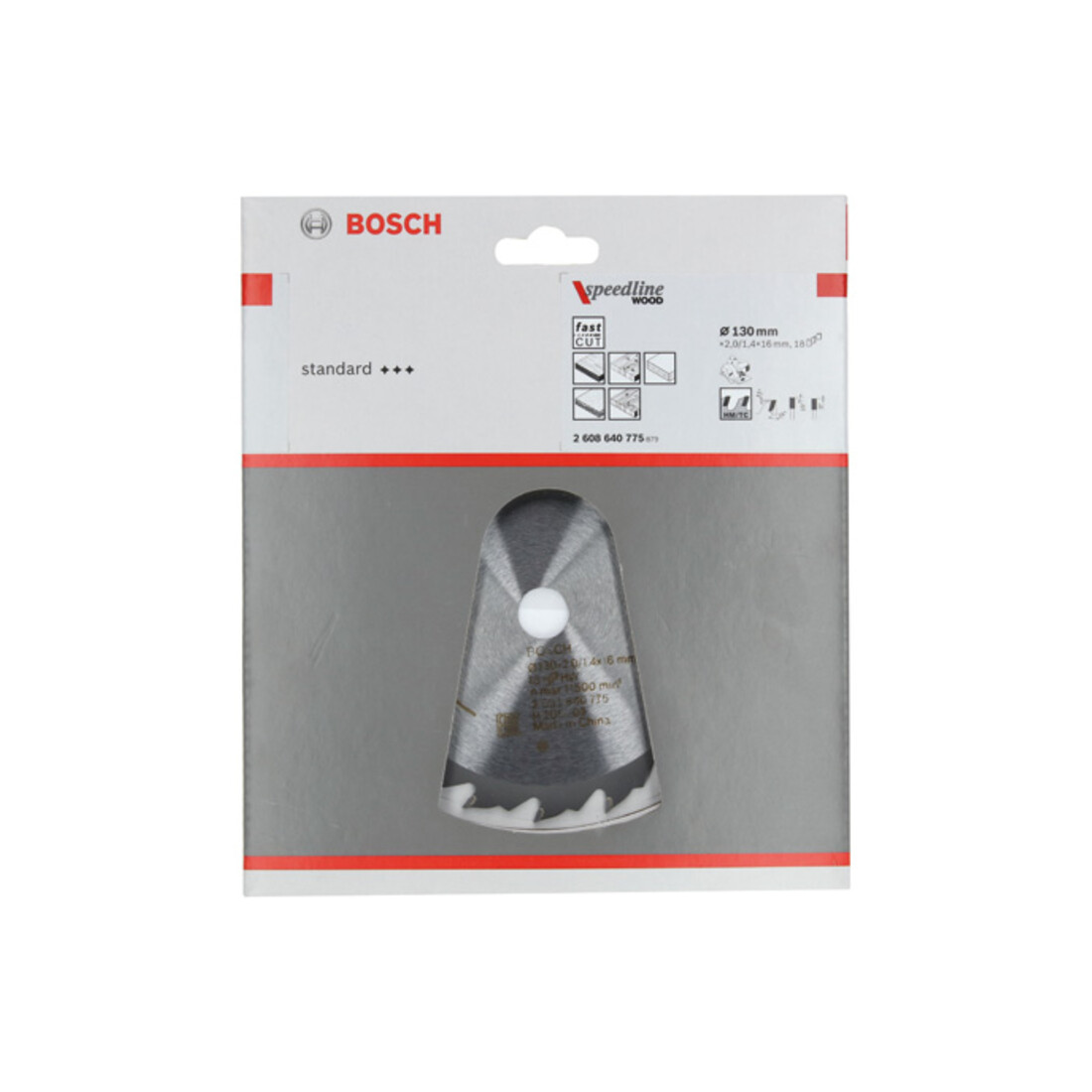 Bosch Kreissägeblatt Speedline Wood 130 x 16 x 2,0 mm 18