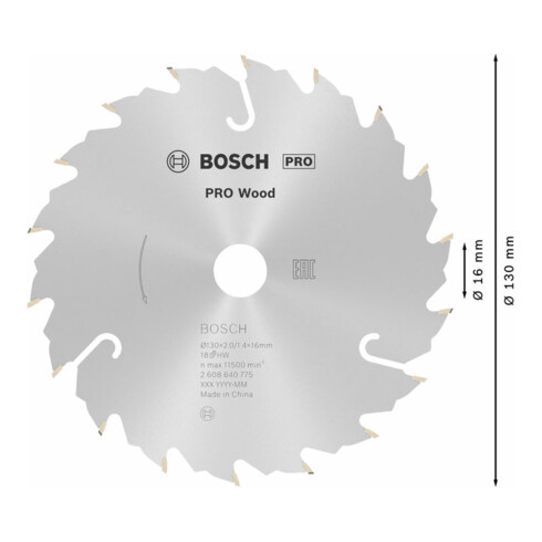 Bosch Kreissägeblatt Speedline Wood 130 x 16 x 2,0 mm 18