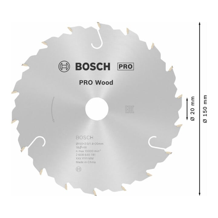 Bosch Kreissägeblatt Speedline Wood 150 x 20 x 2,0 mm 18
