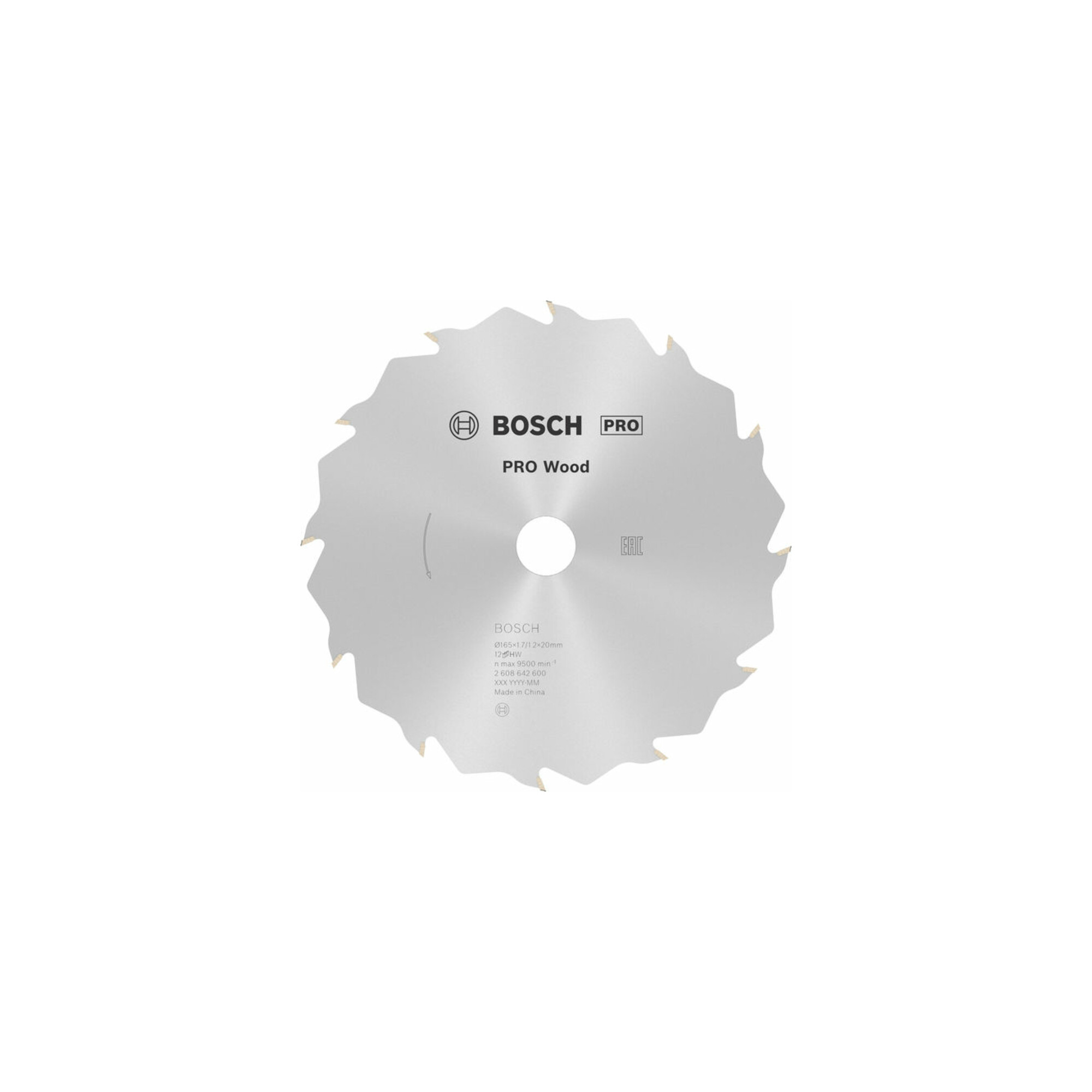 BOSCH Kreissägeblatt Speedline Wood 165 x 20/16 x 1,7 mm 12