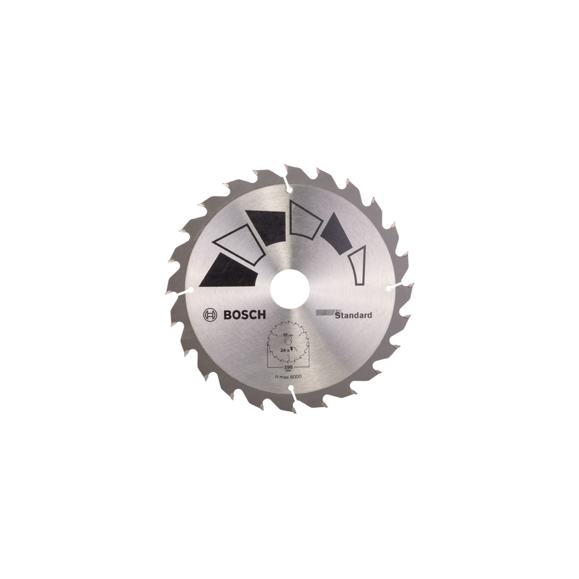 BOSCH Kreissägeblatt STANDARD D= 190 mm, Bohrung= 30 mm, Z= 24