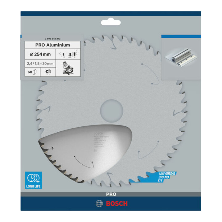 Bosch Kreissägeblatt Standard for Aluminium, 254 x 30, 68 Zähne